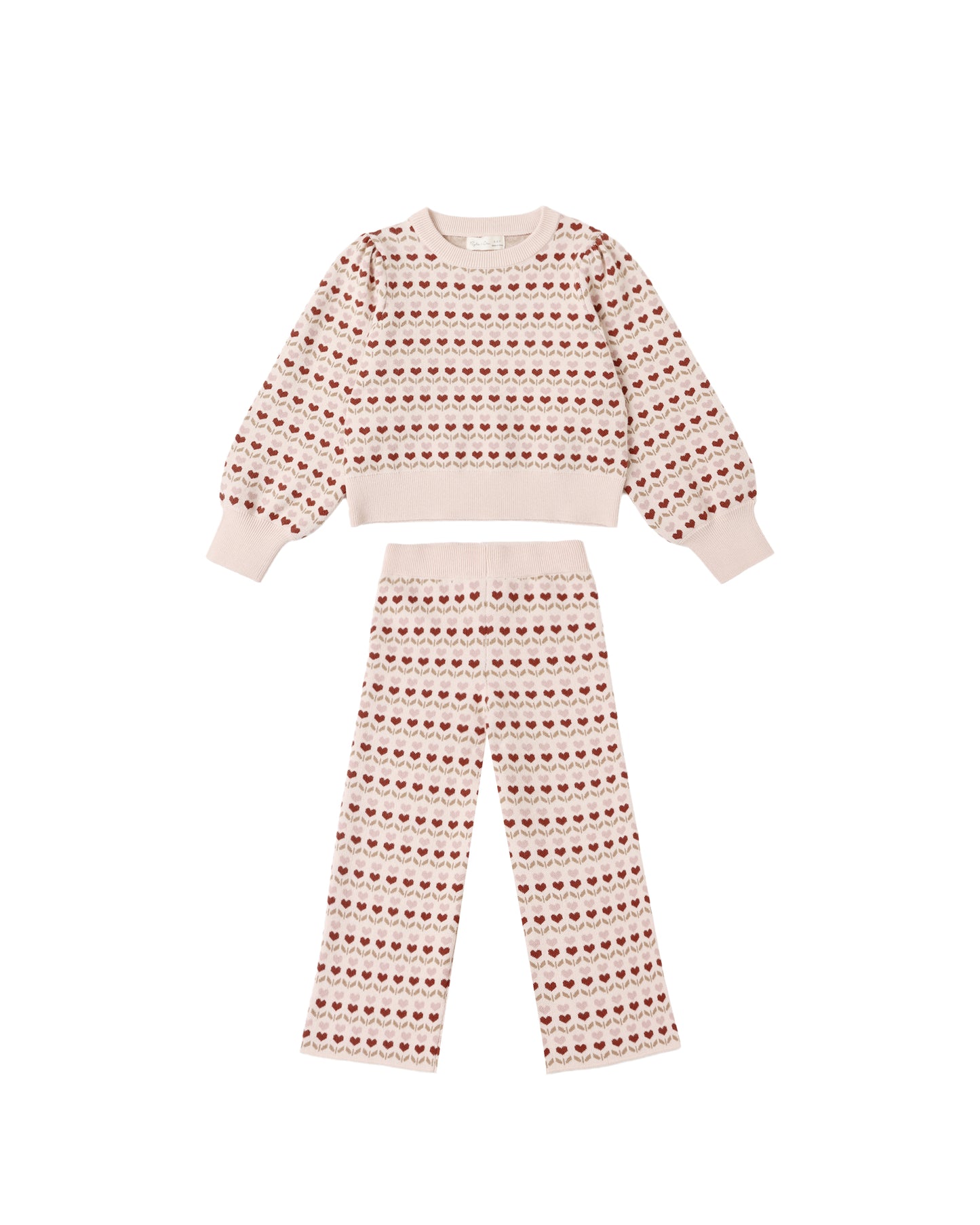 Jacquard Knit Set||Ruby Hearts