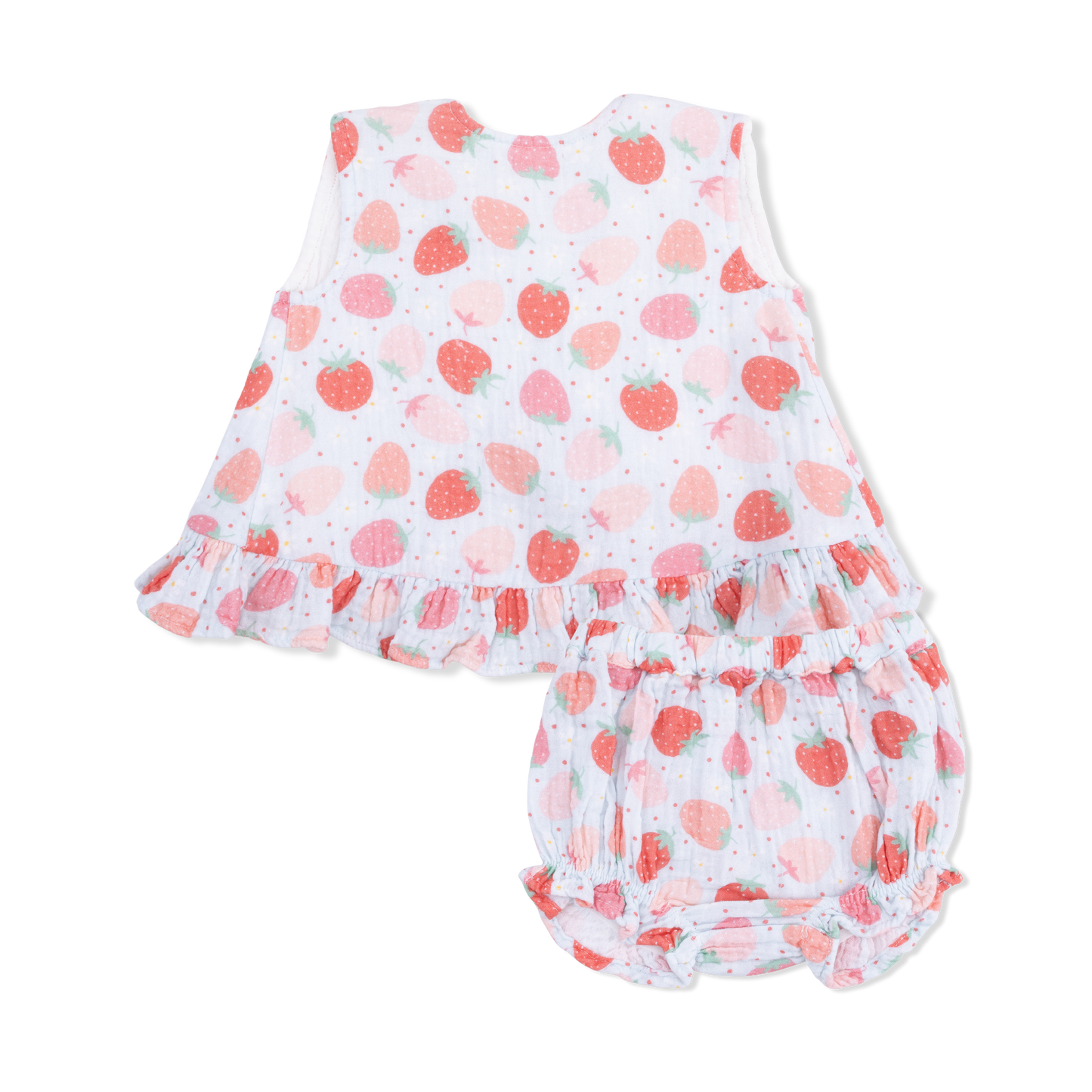 Strawberry Bliss - Ruffle Back Top/Bloomer