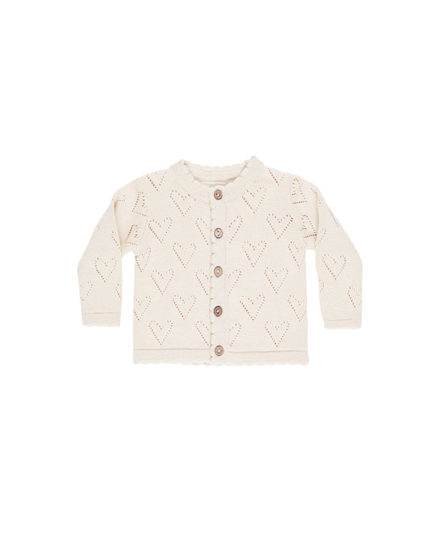 Knit Cardigan||Ivory Hearts
