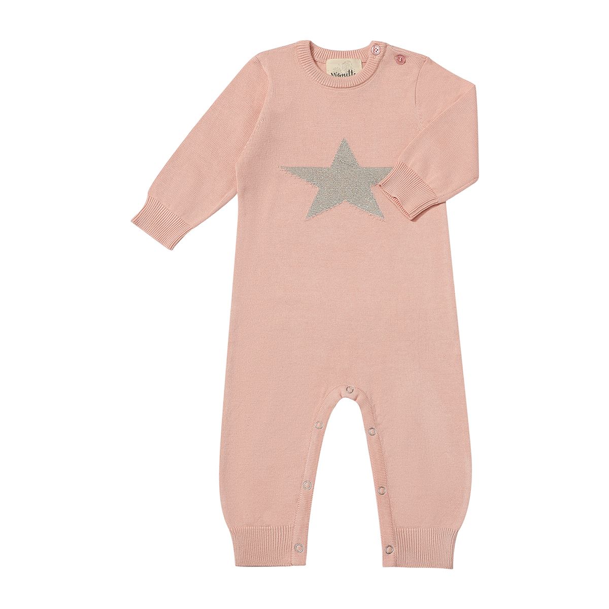 Nora Romper Pink Star Knit