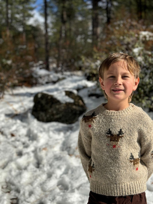 Rudy Sweater Beige Reindeer