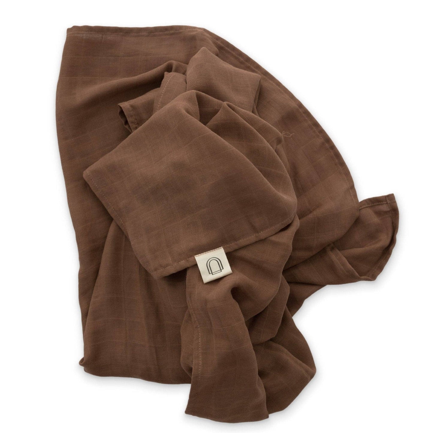 Ellie Sue - Mocha Muslin Swaddle Blanket