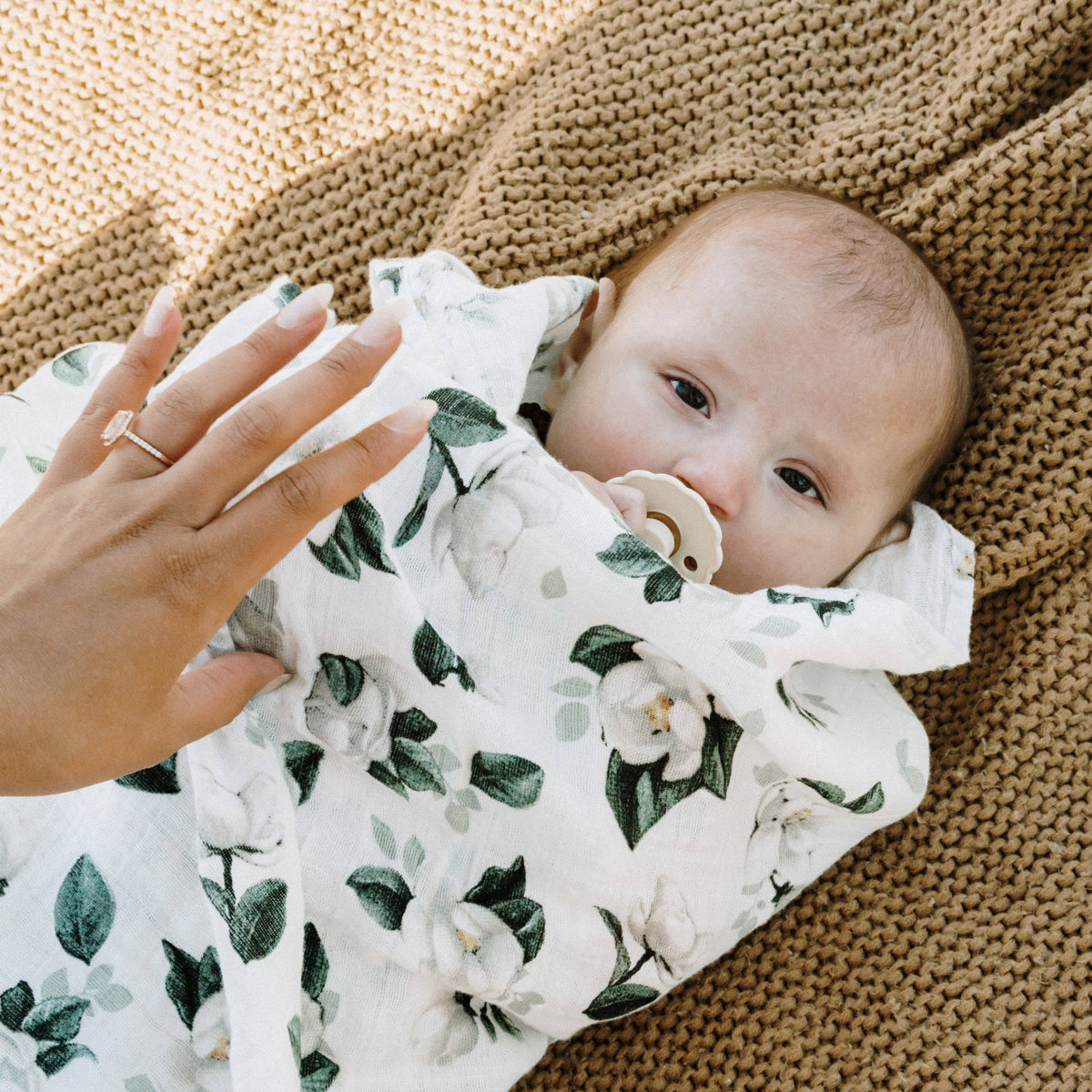 Little Unicorn - Organic Cotton Muslin Swaddle Blanket - Magnolia