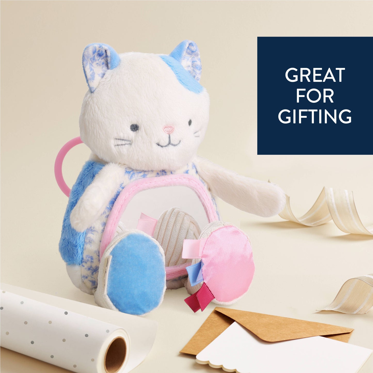 Itzy Bitzy Mirror™ Sensory Tummy Time Mirror - Kitty