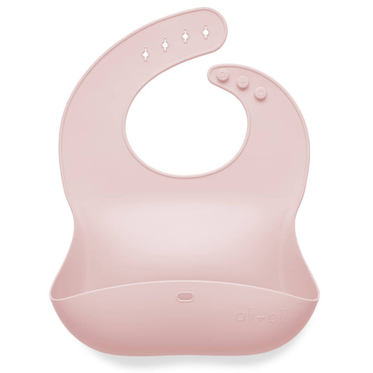 Ali+Oli - Silicone Baby Bib (True Pink)