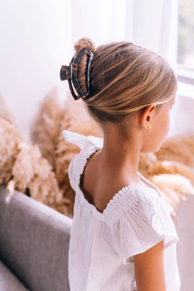 TELETIES - Open Hair Clip | Medium | Tortoise