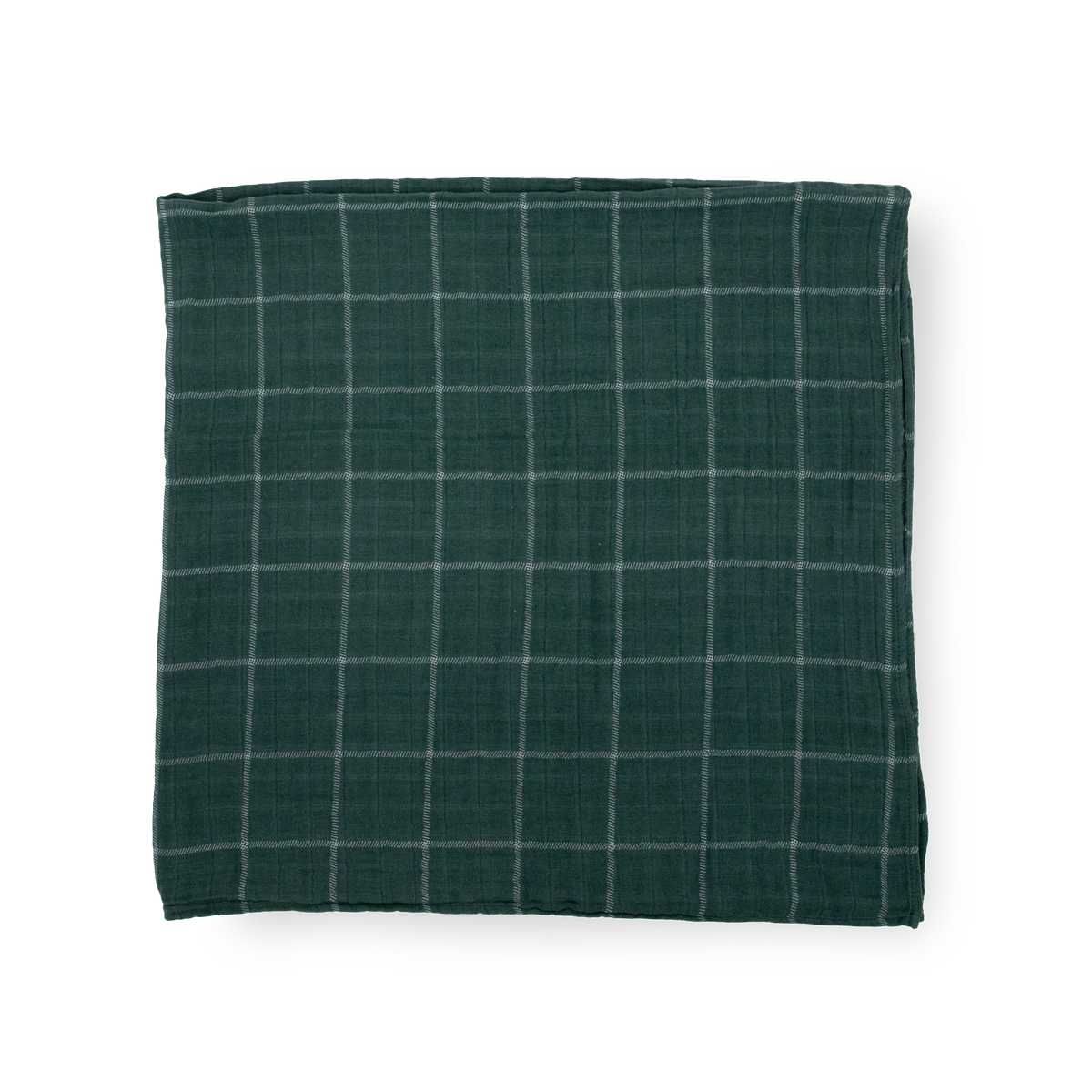 Little Unicorn - Cotton Muslin Swaddle Blanket - Evergreen Plaid