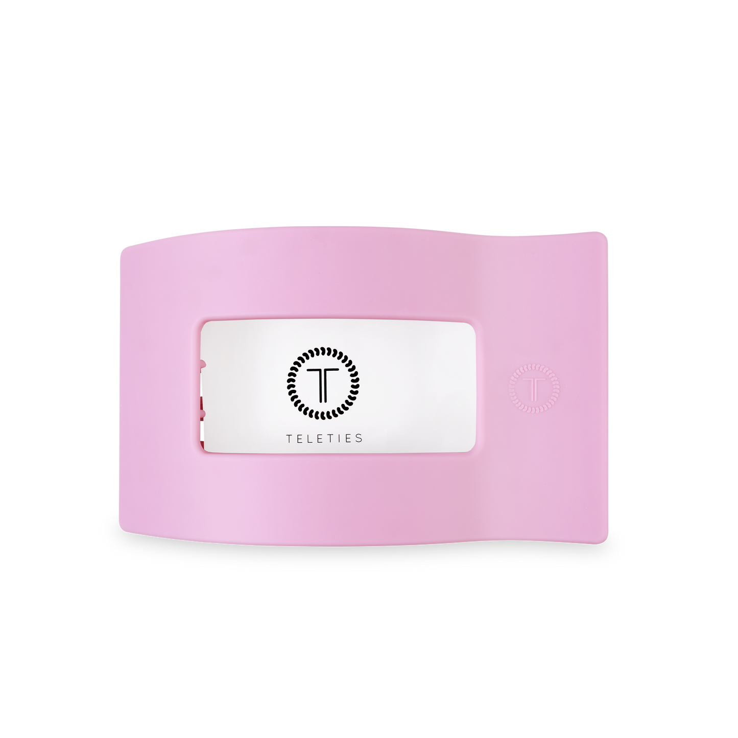 TELETIES - Flat Rectangle Hair Clip | Medium | Merry Pinkmas