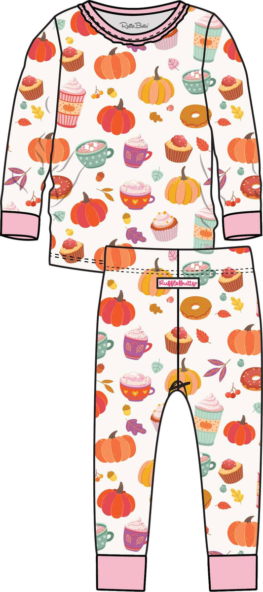 Fall Treats Ruffle Long Sleeve PJs