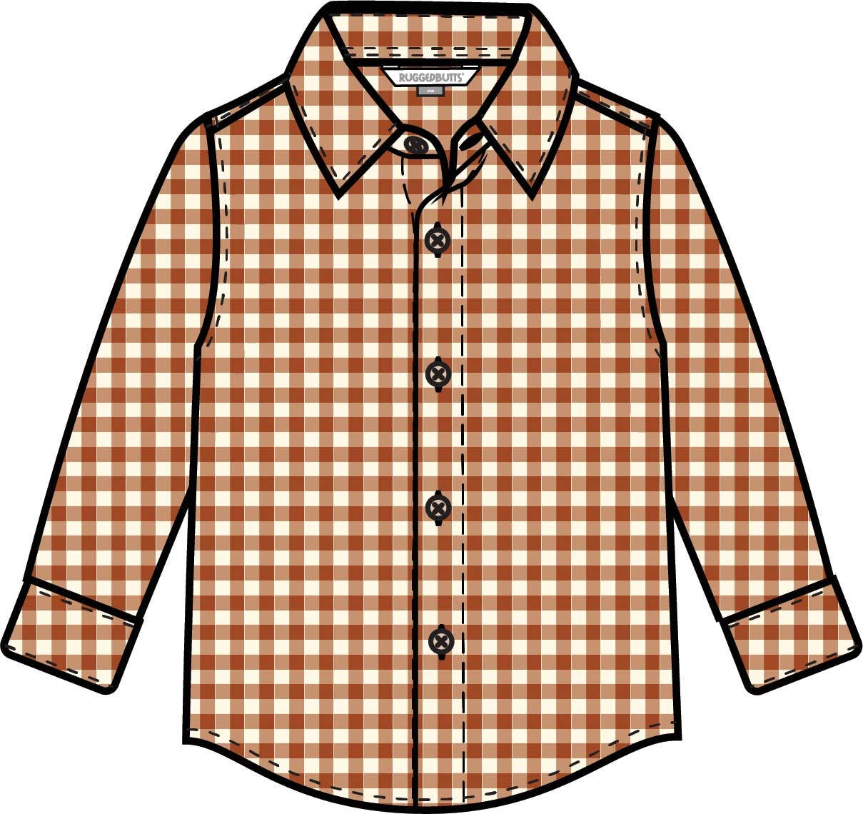 Classic Rust Gingham LS Shirt