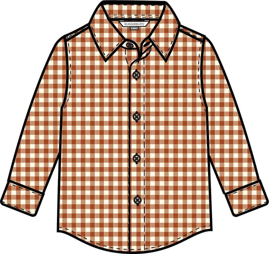 Classic Rust Gingham LS Shirt