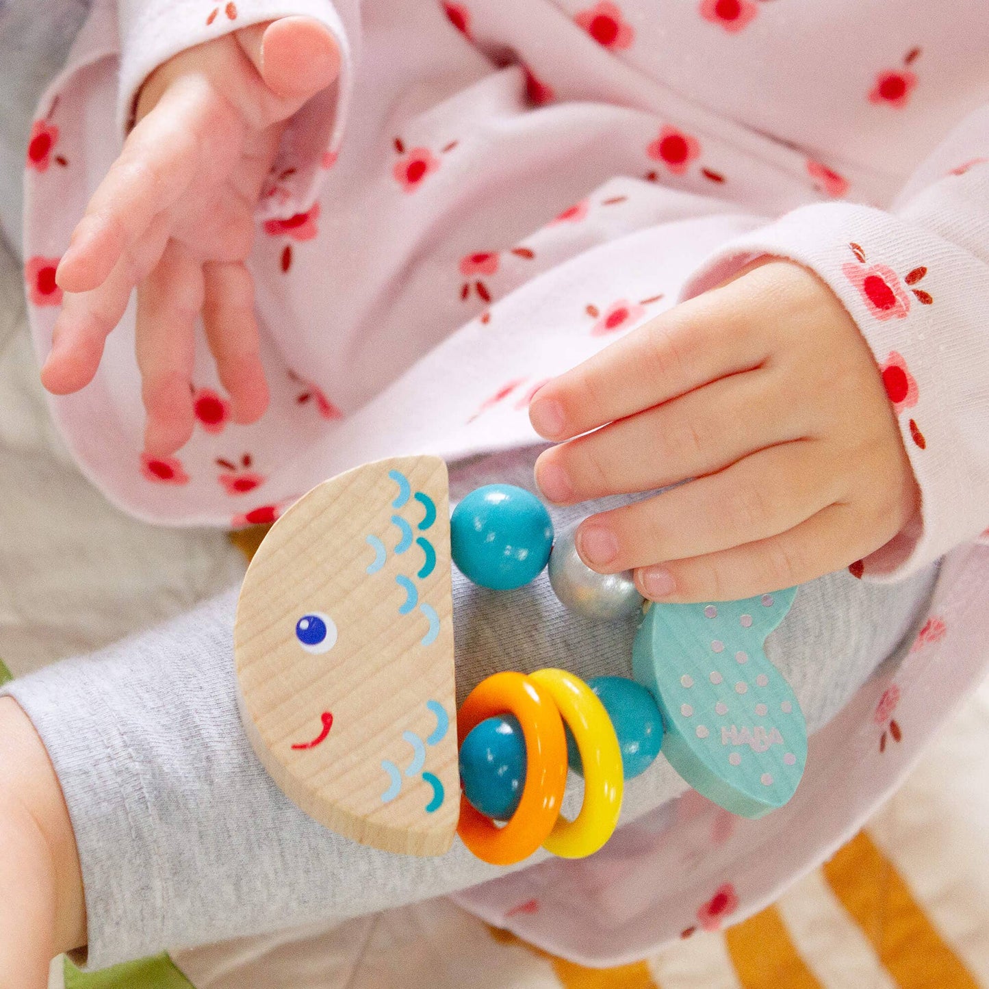 Rattlefish Wooden Baby Rattle