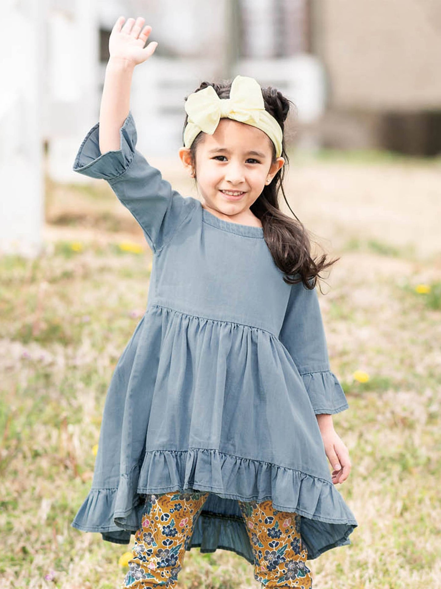 RuffleButts + RuggedButts - Girls Ivory Big Bow Headband