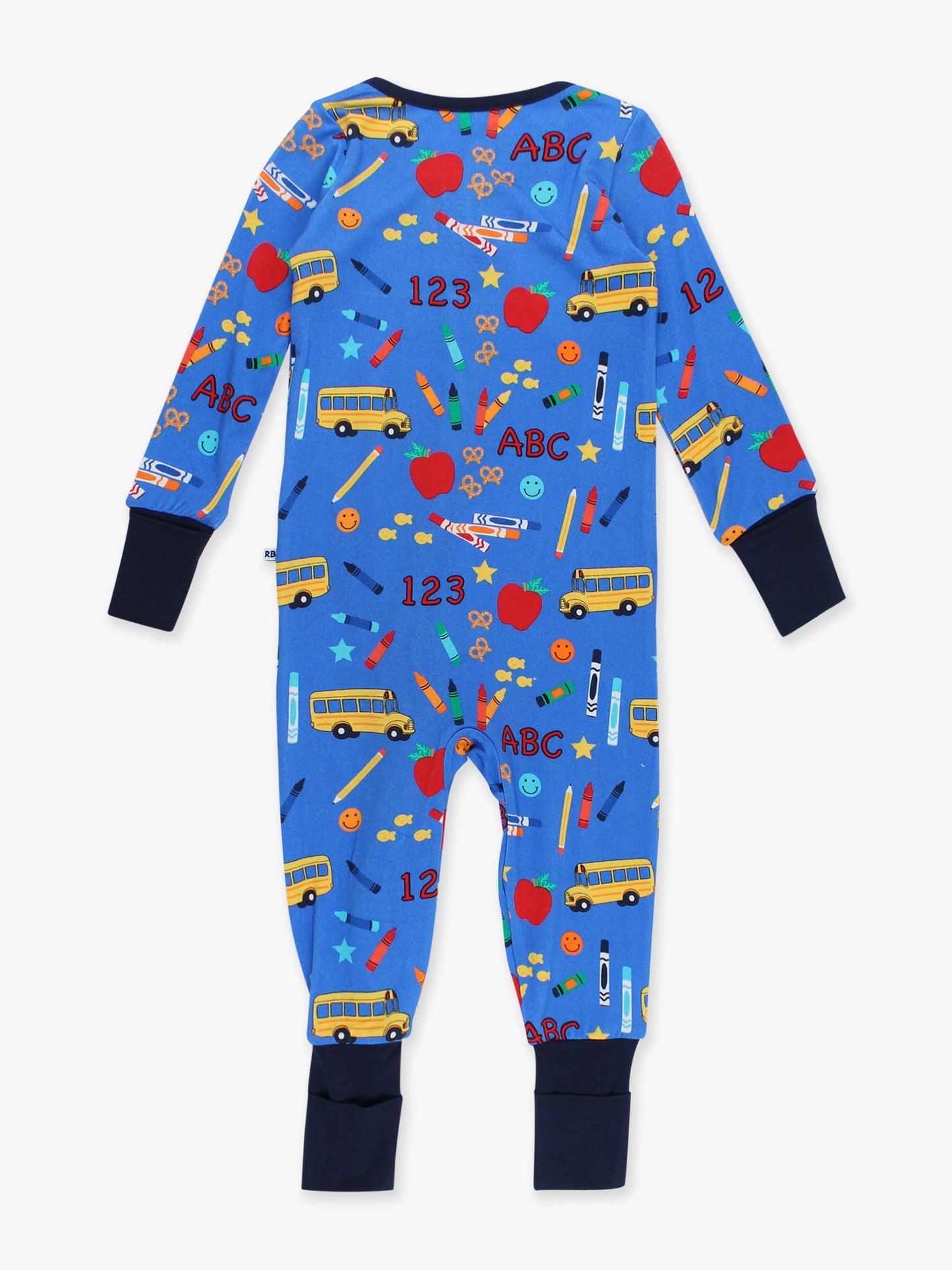 Baby Blue School House Bamboo Convertible OP PJs