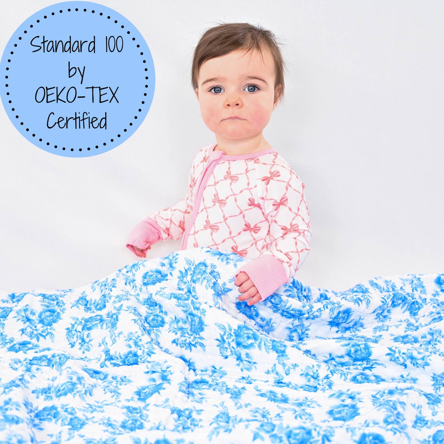 LollyBanks - A Peony For Your Thoughts Baby Muslin Swaddle Blanket