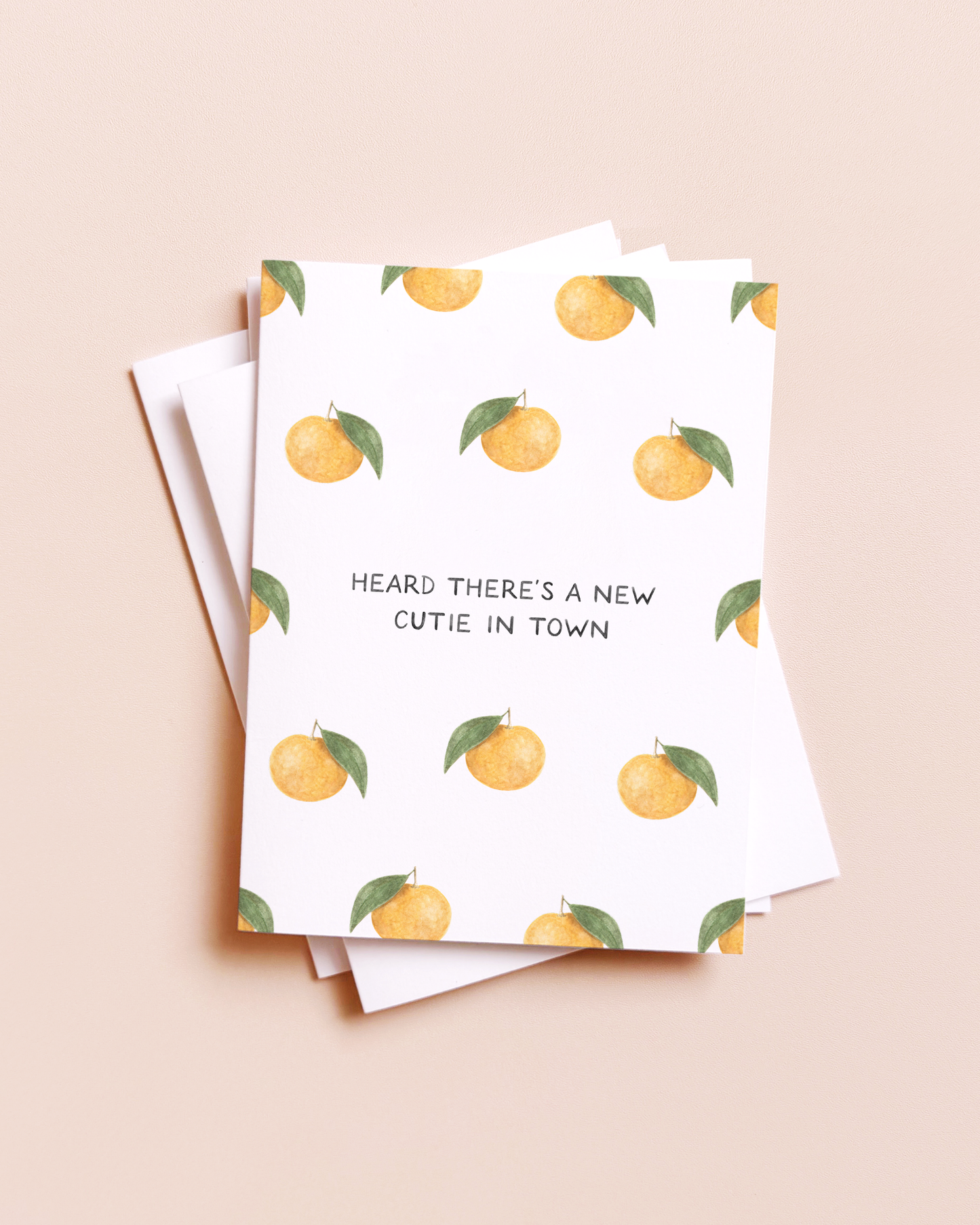 Amy Zhang - New Cutie In Town — Food Pun New Baby Card