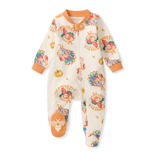 Burt's Bees Baby - Turkey Day Organic Cotton Sleep & Play Footed