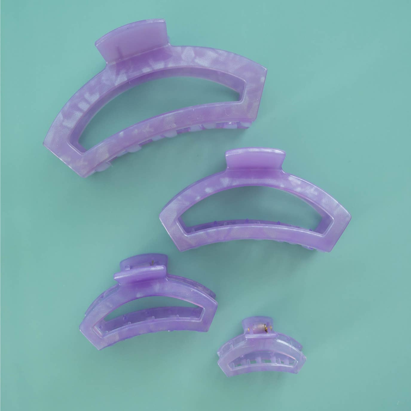 TELETIES - Open Hair Clip | Large | Lavender Mist