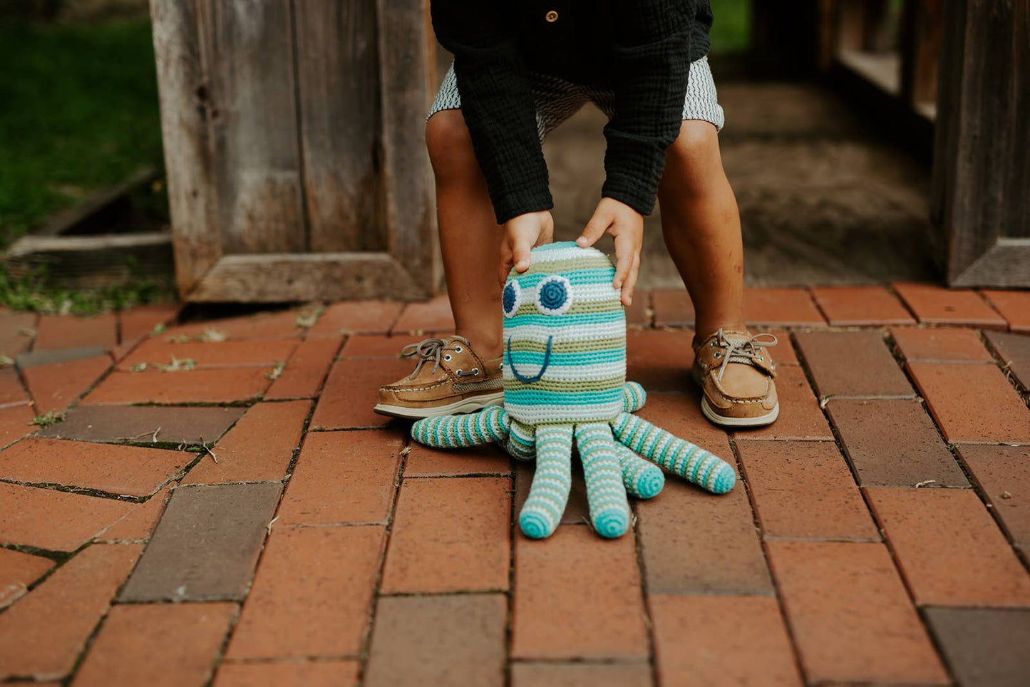 Pebble - Plush Ocean Toy -  Large Octopus - Organic Cotton Crochet