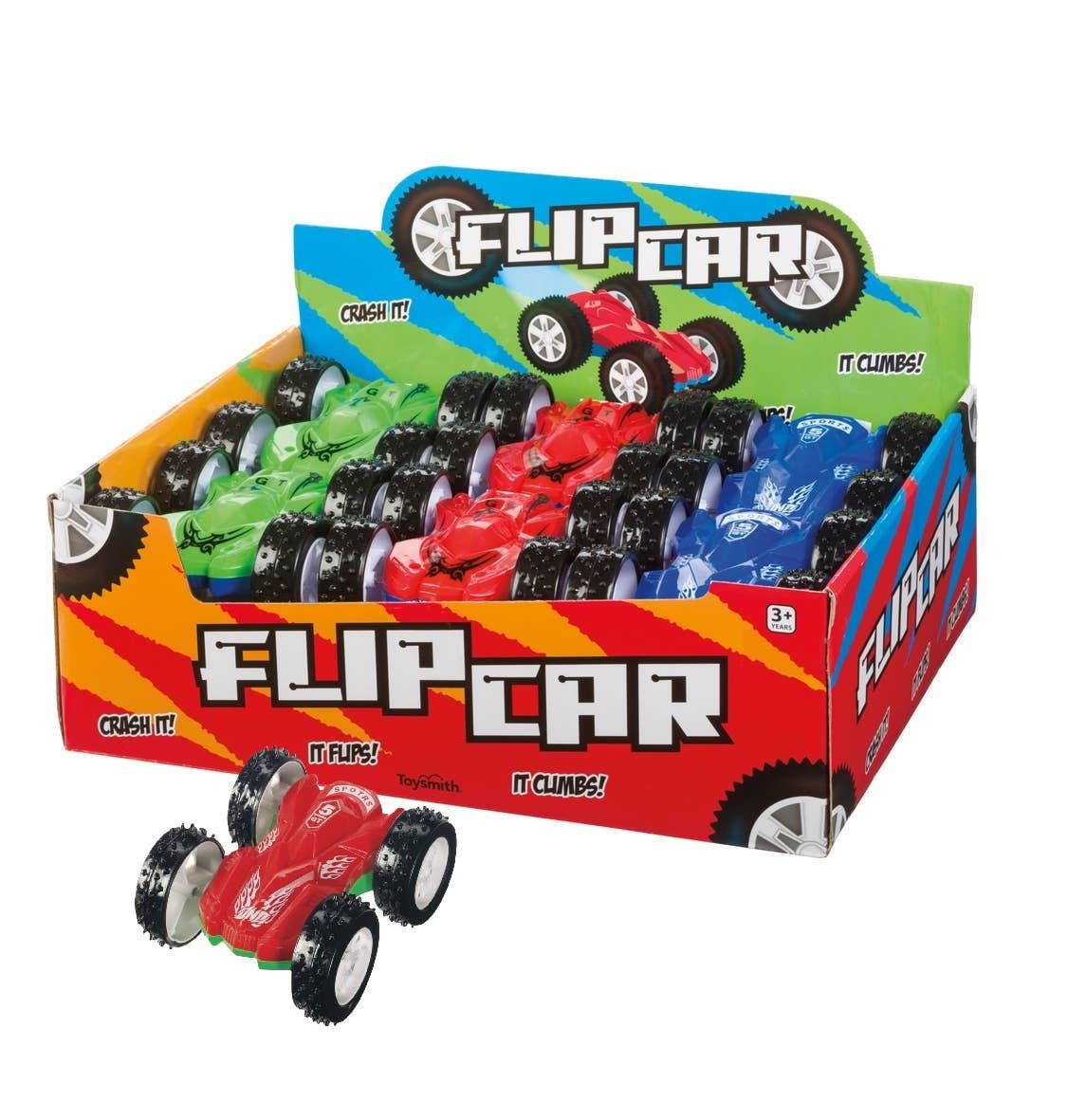 Toysmith - Flip Car, Friction Pull-Back, Action Packed, Indoor/Outdoor
