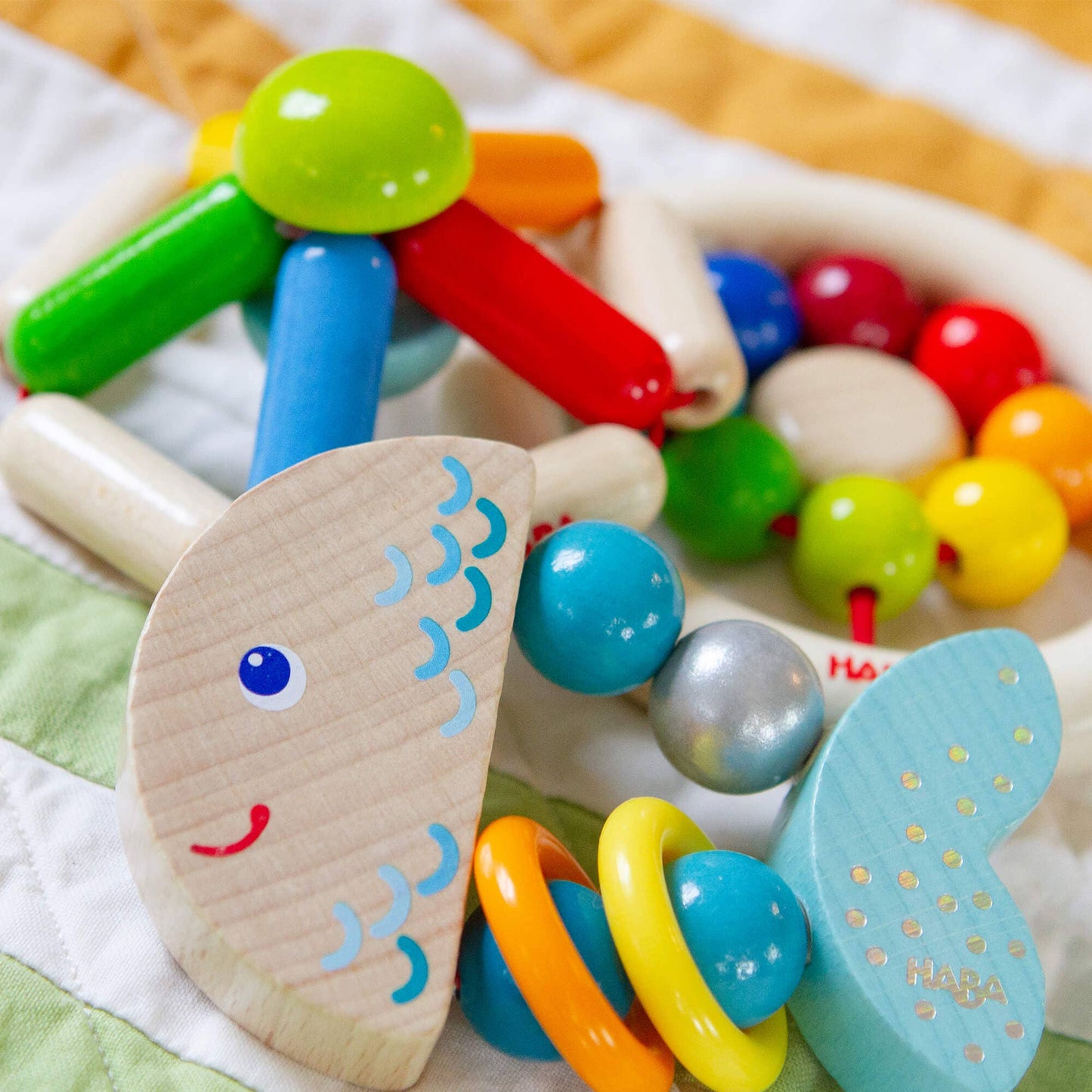 Rattlefish Wooden Baby Rattle