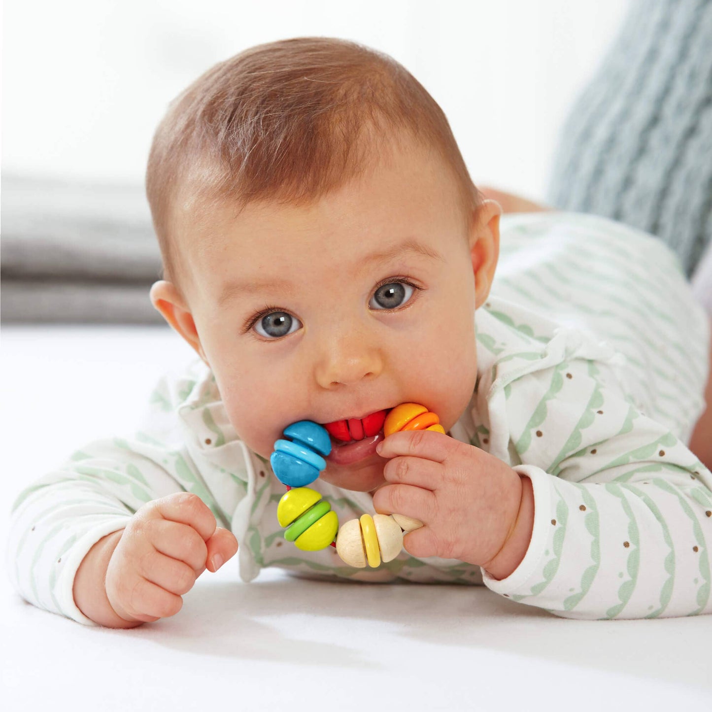 HABA USA - Rainbow Rattle Grasping and Teething Toy