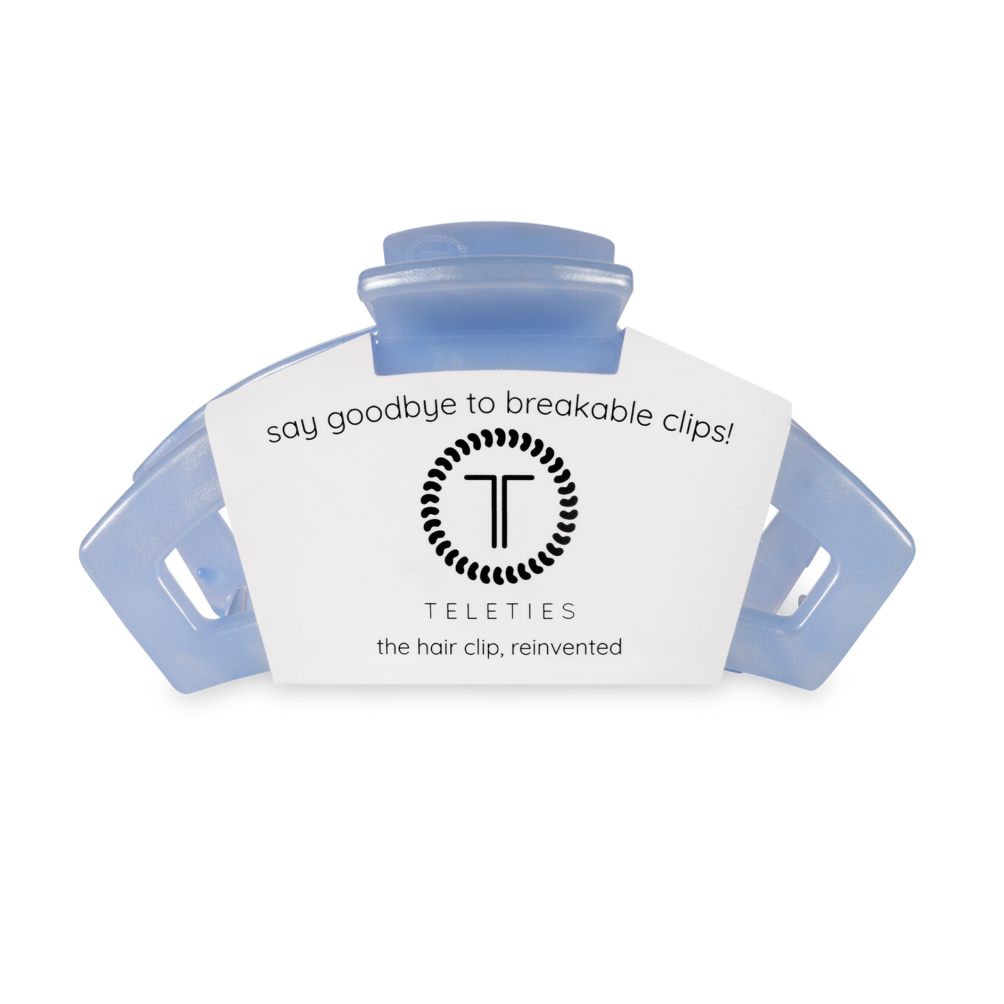 TELETIES - Open Hair Clip | Medium | Blue Lagoon