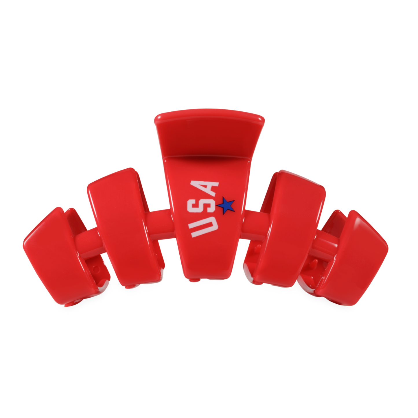 TELETIES - Classic Hair Clip | Large | USA Red