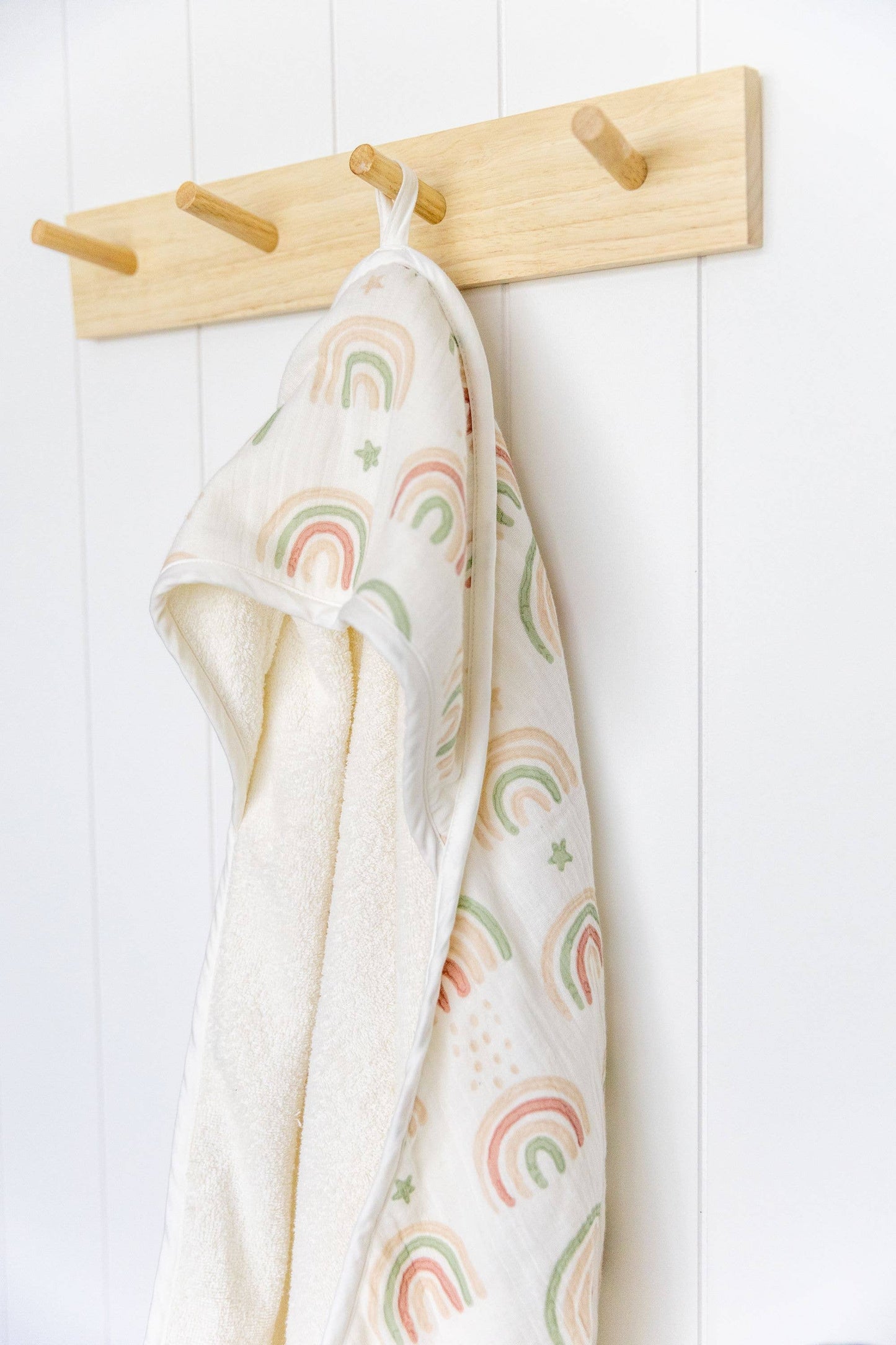 Crane Baby Rainbow Hooded Towel