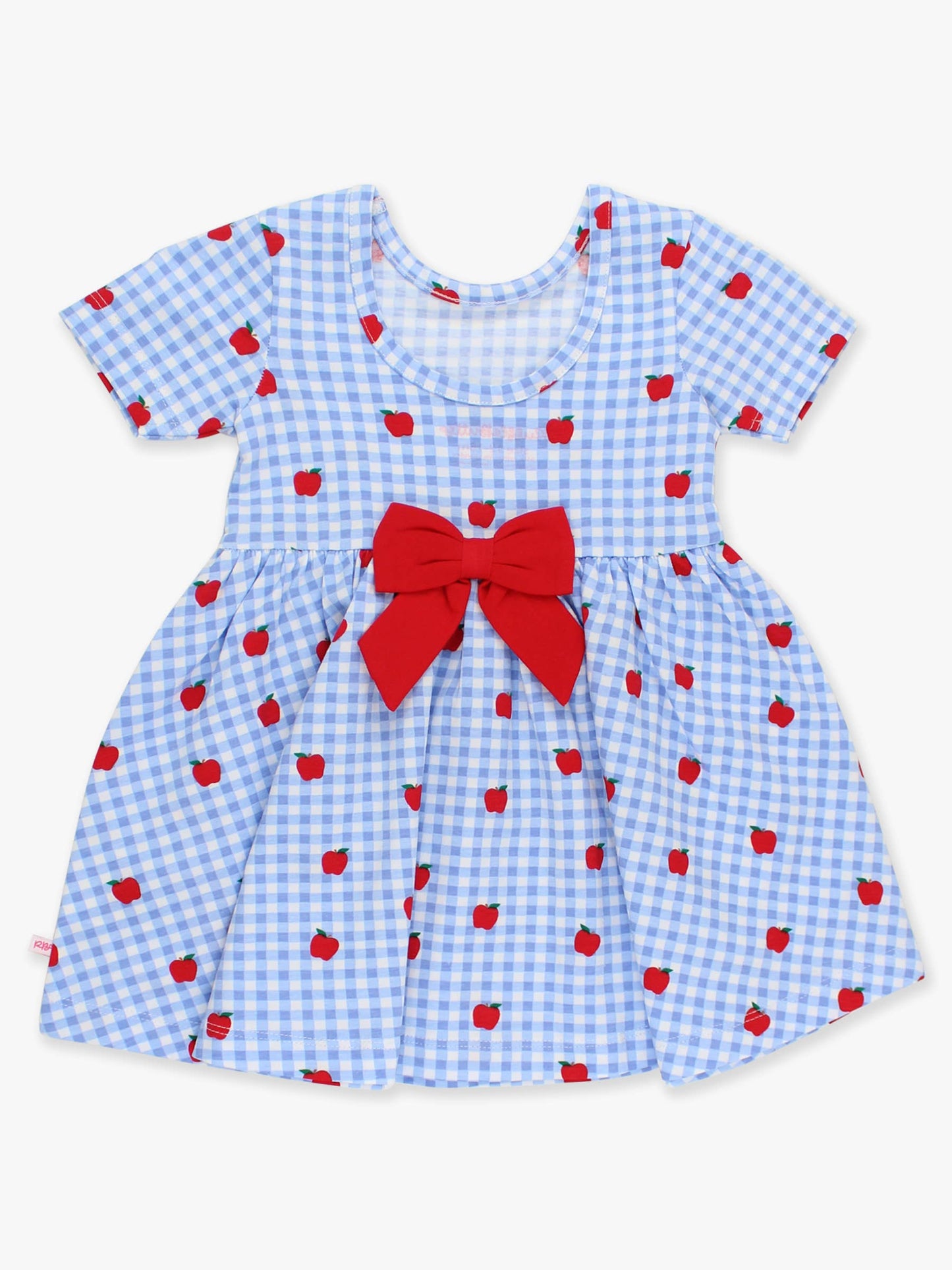 Apple Orchard Gingham SS Twirl Dress