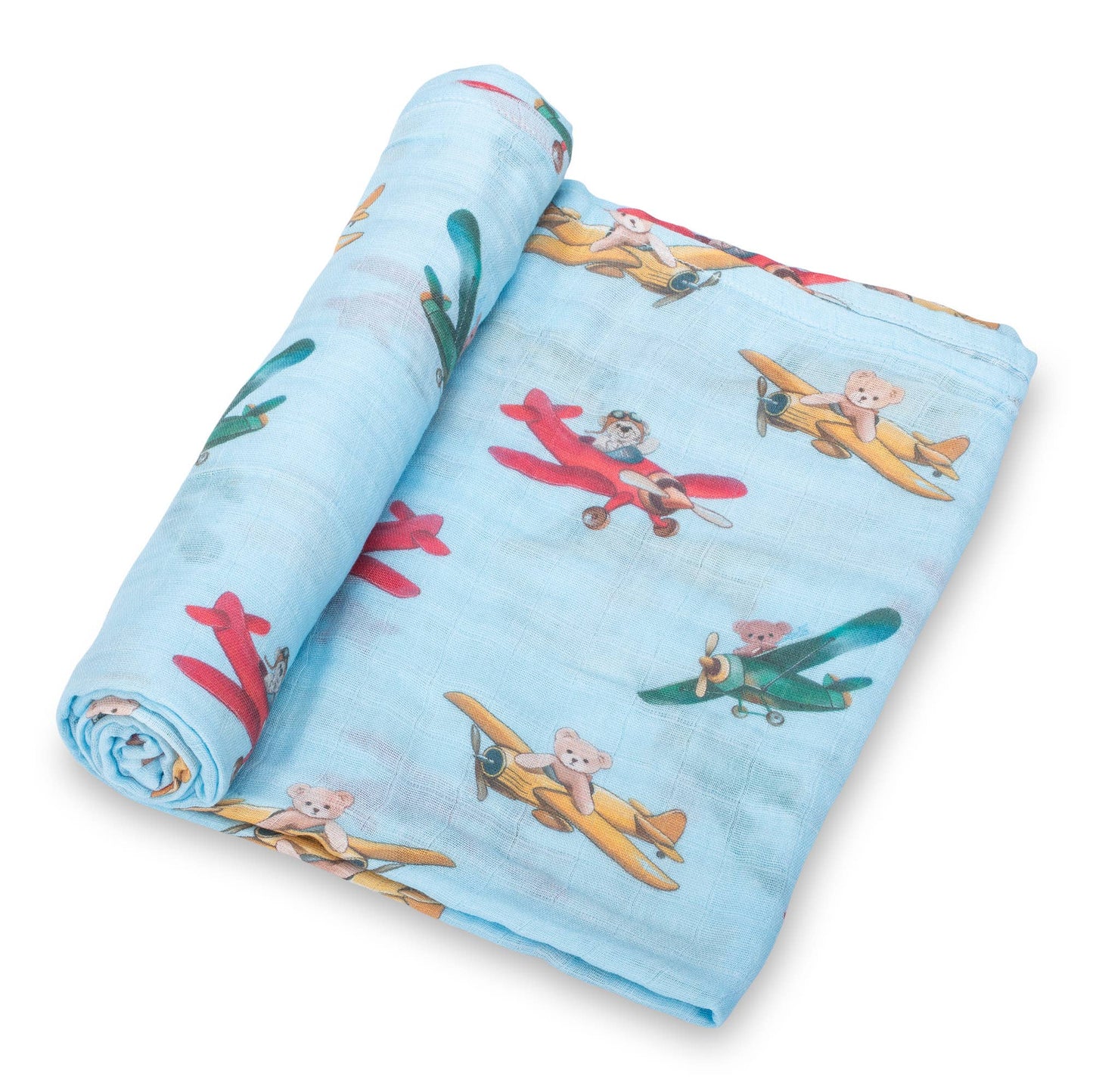 LollyBanks - Pilot Paws Baby Muslin Swaddle Blanket