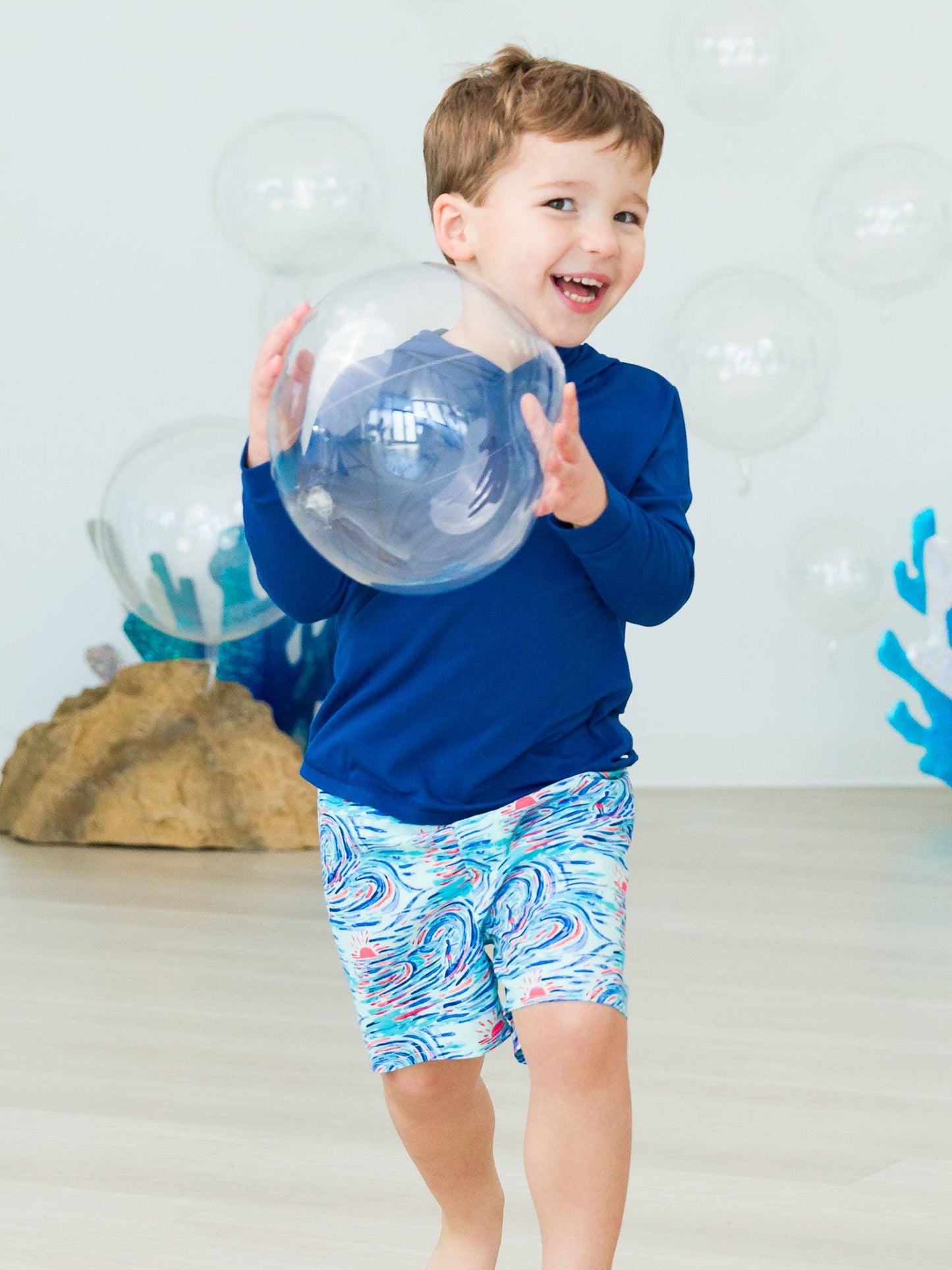 Boys Seaside Surfer Swim Trunks