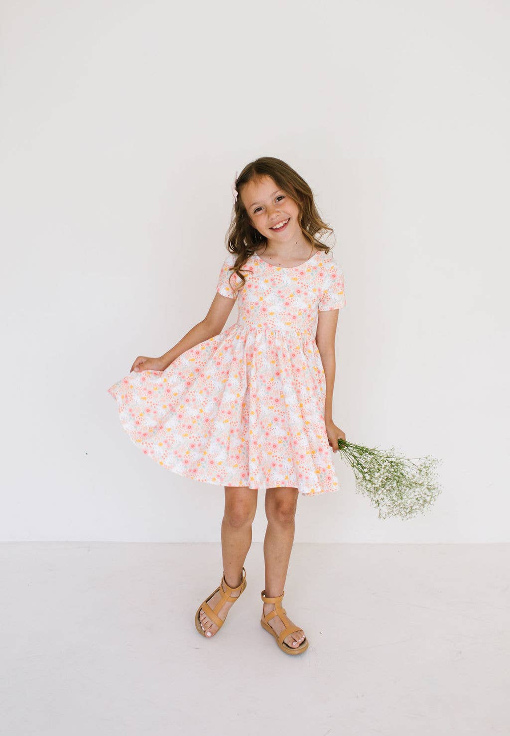 Classic Twirl in Bunny Field Girls Dress