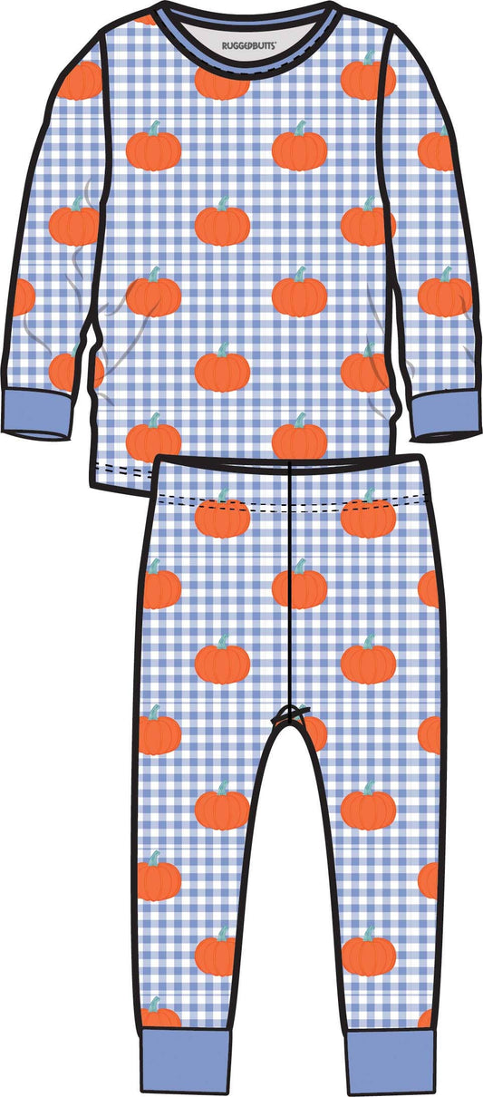 Pumpkin Patch Gingham LS PJs