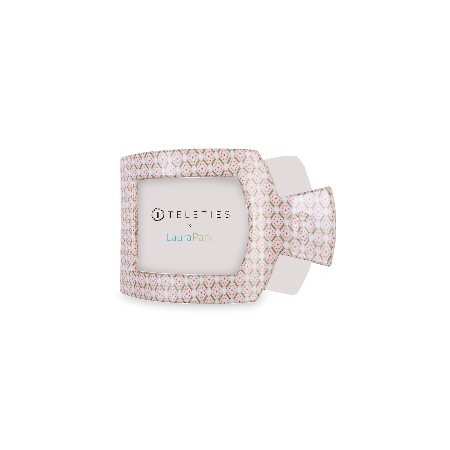 TELETIES - Pine & Pearl | Small | Flat Square Hair Clip