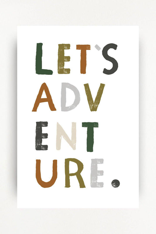Clementine Kids - Let's Adventure Art Print: 11x14