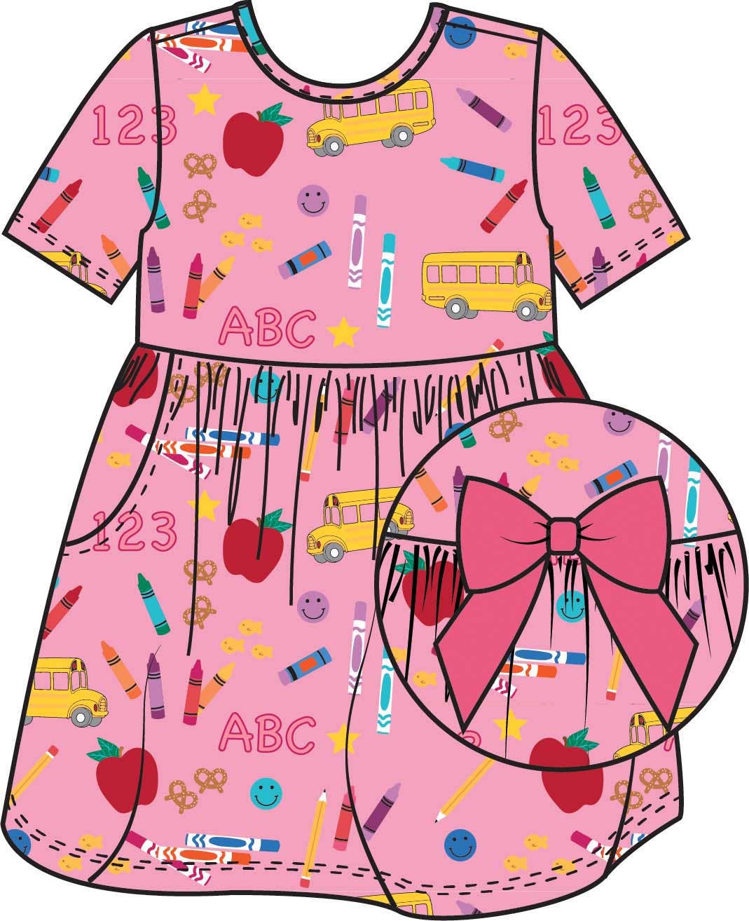 Pink School House SS Twirl Dress