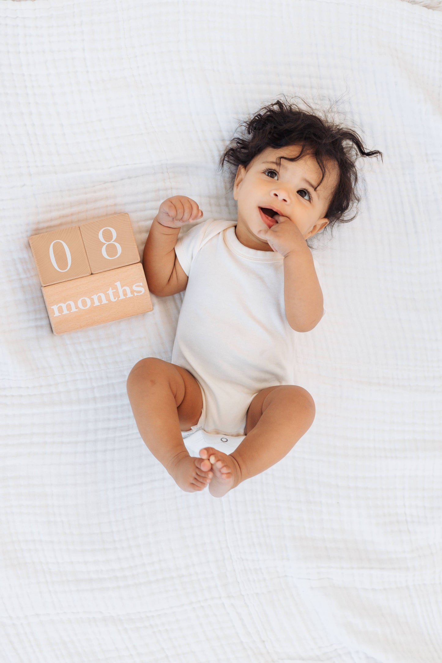 Pearhead - Natural Wooden Milestone Blocks Photo Prop