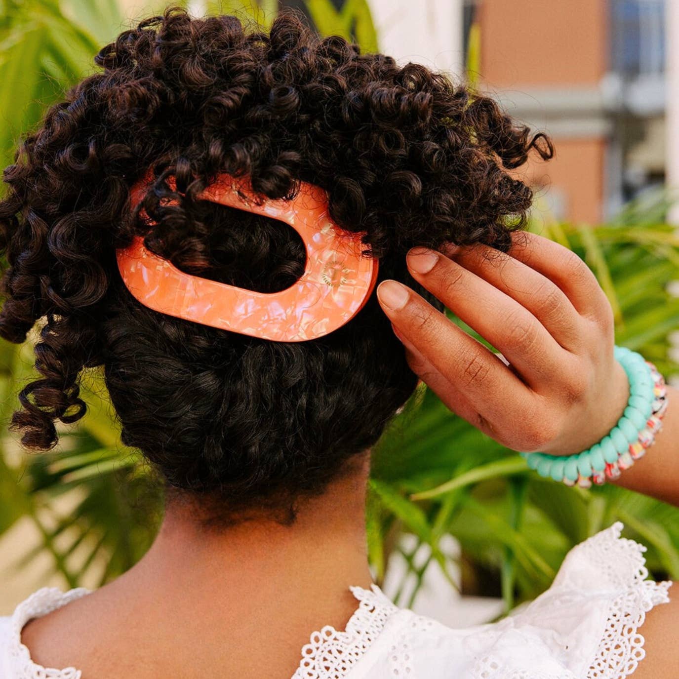 TELETIES - Flat Round Hair Clip | Large | Dreamsicle