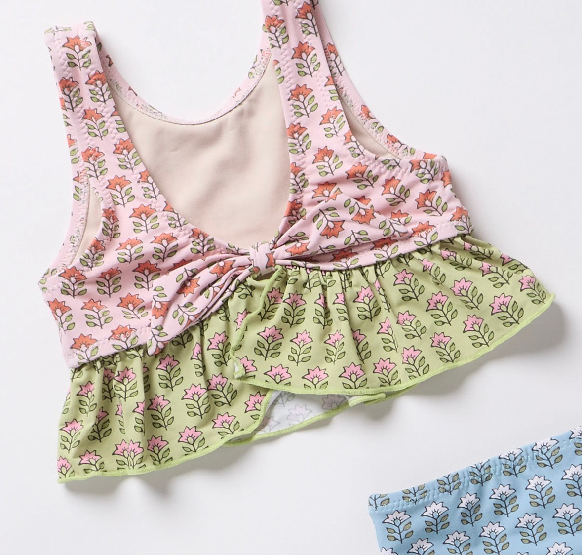 Palmer Tankini Multi Prairie Block Print
