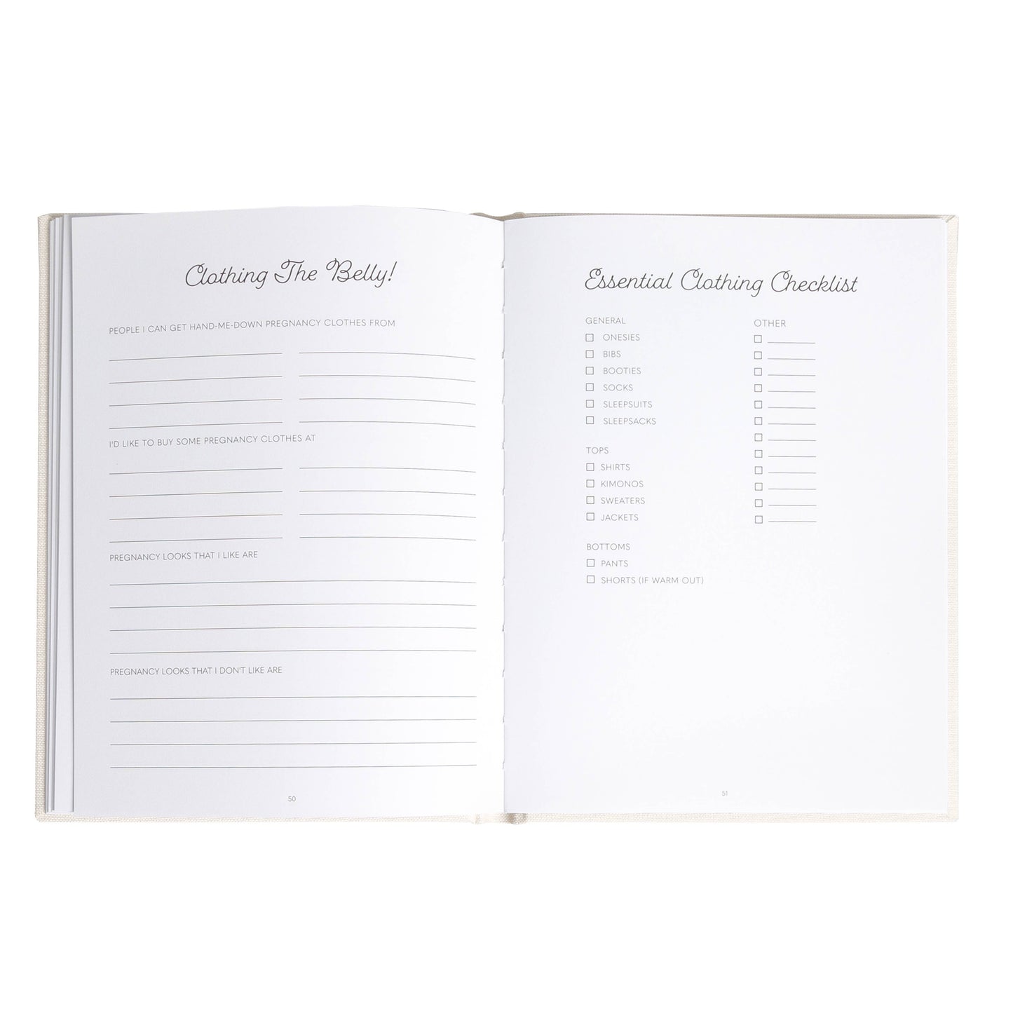 Pearhead - Linen Pregnancy Journal, Baby Shower Gifts, New Mom Gift