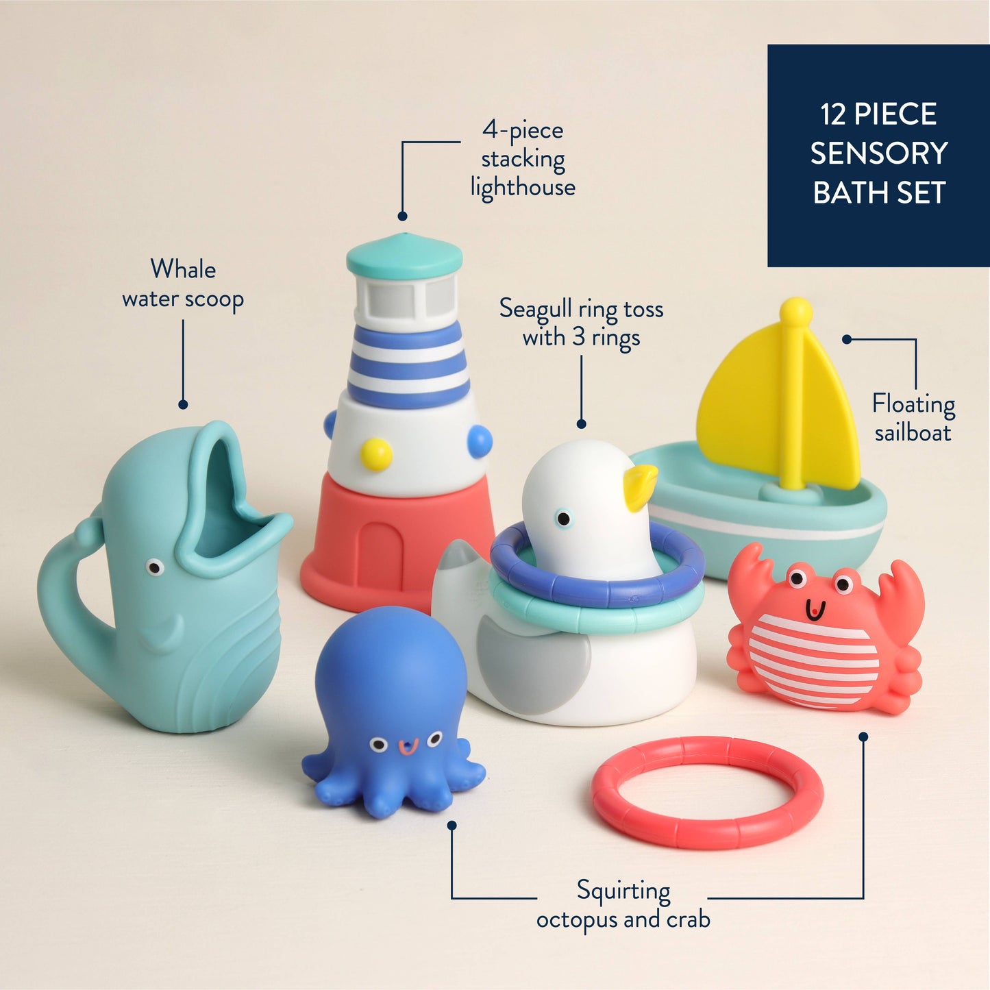 Itzy Ritzy -  Seaside Splash Gift Set™ Bath + Water Toy