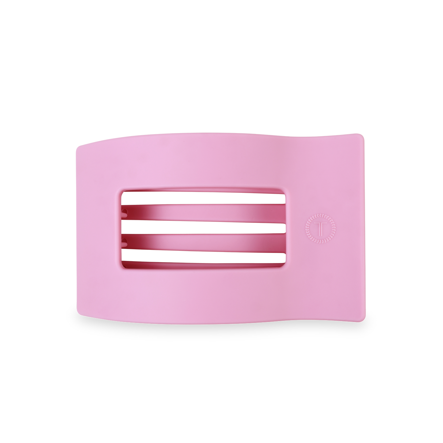TELETIES - Flat Rectangle Hair Clip | Medium | Merry Pinkmas