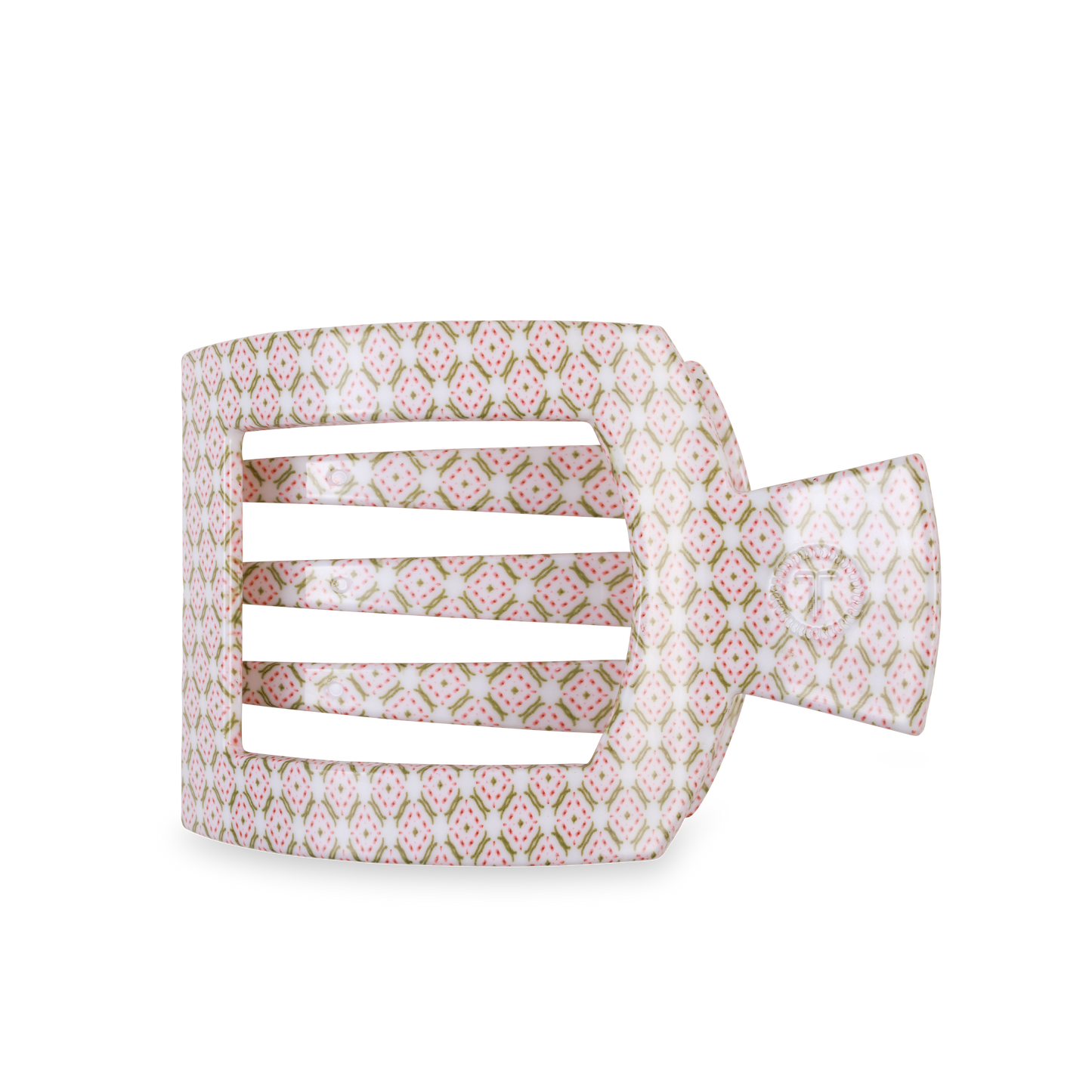 TELETIES - Pine & Pearl | Large | Flat Square Hair Clip
