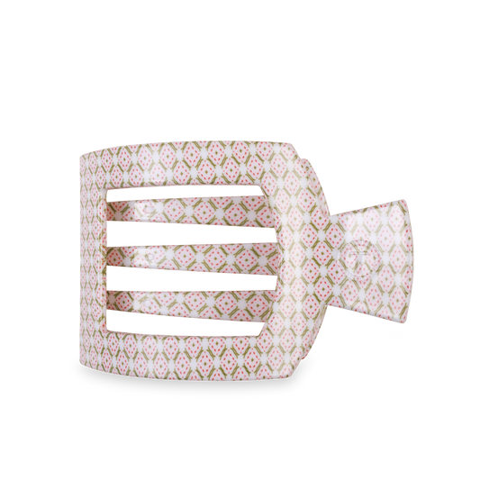 TELETIES - Pine & Pearl | Large | Flat Square Hair Clip