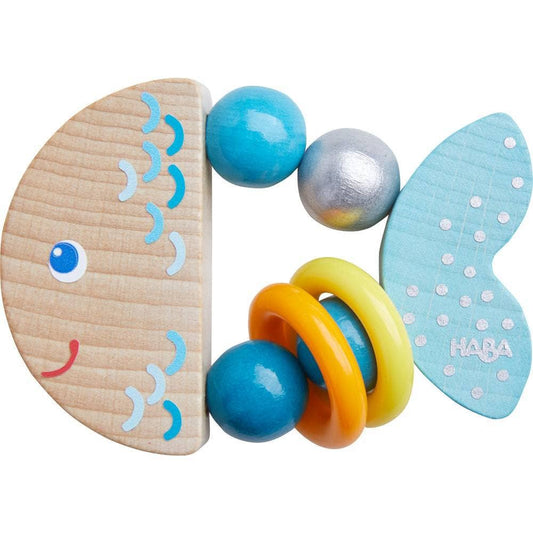 HABA USA - Rattlefish Wooden Baby Rattle