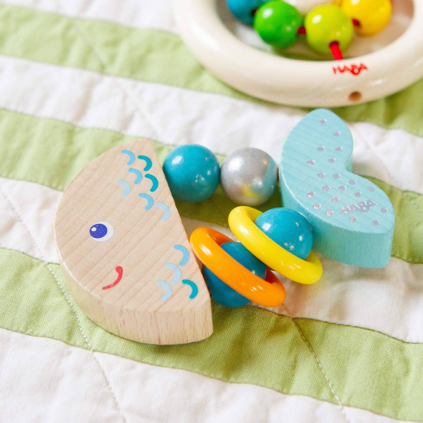 Rattlefish Wooden Baby Rattle