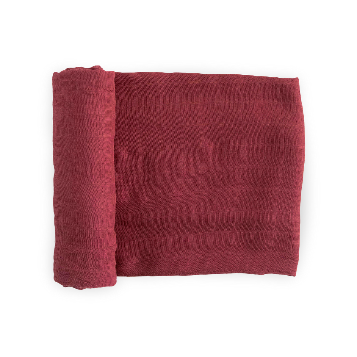 Little Unicorn - Deluxe Muslin Swaddle Blanket - Dusty Maroon