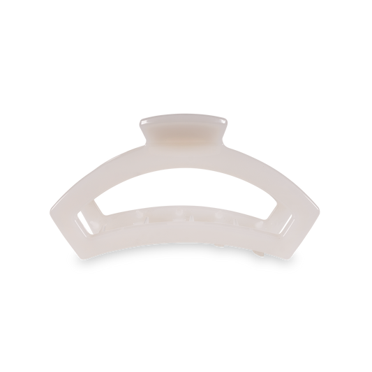 TELETIES - Open Hair Clip | Medium | Coconut White