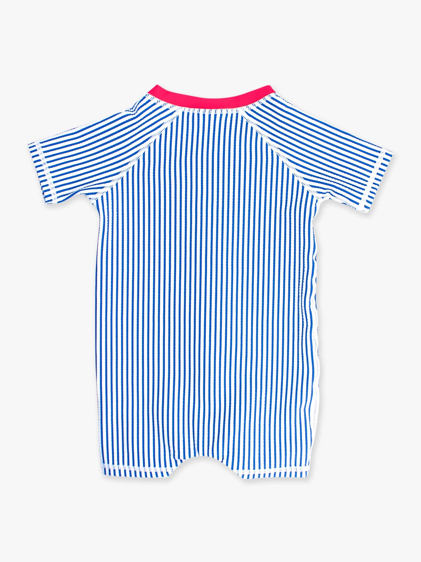 Baby Boys Blue Seersucker SS OP RG